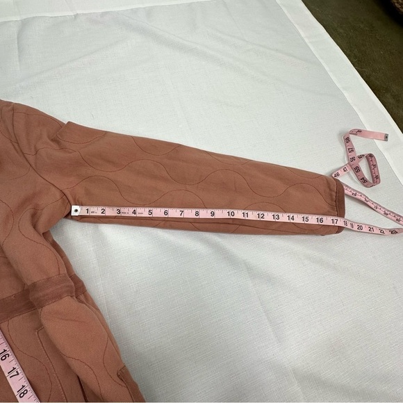 Promesa Large Mauve Pink Slow Lane Quilted Drawstring Zip Up Jacket - Picture 13 of 16